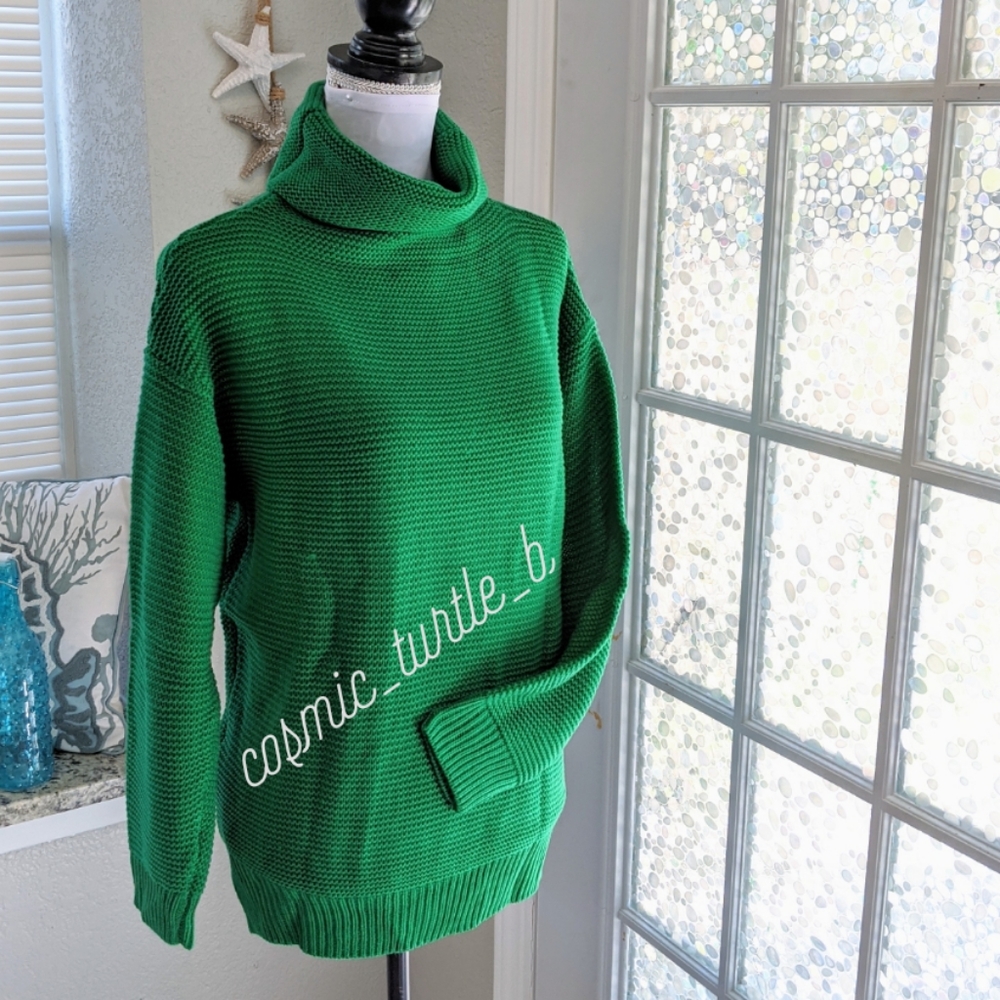LAST $ DROP! Oversized ribbed TURTLENECK Sweater - Picture 4 of 8